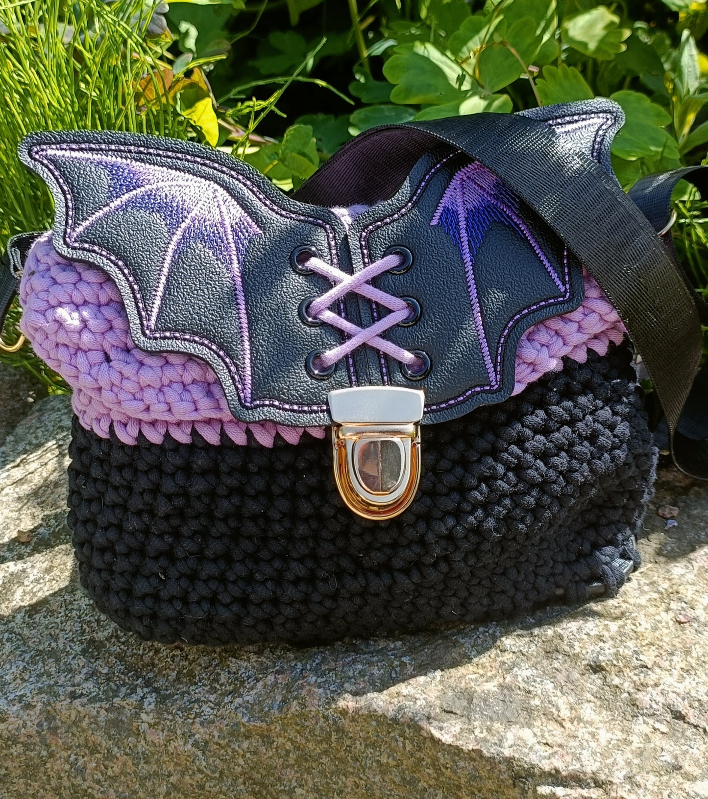 Purple Batwing Purse