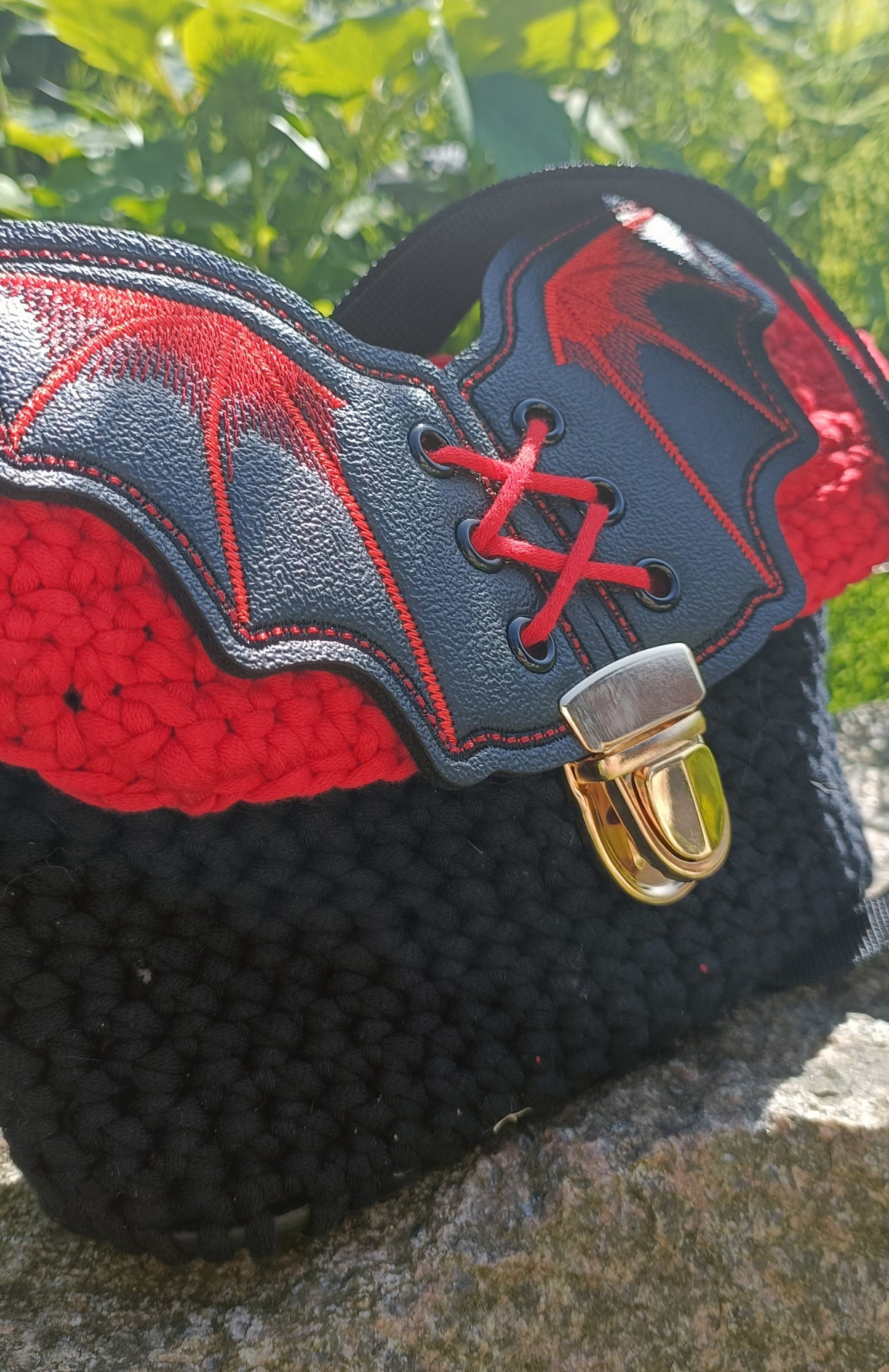 Red Batwing Purse