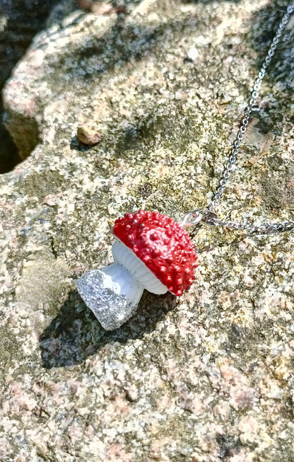 Resin Mushroom Pendants