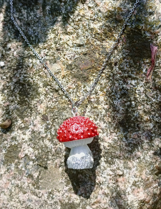 Resin Mushroom Pendants