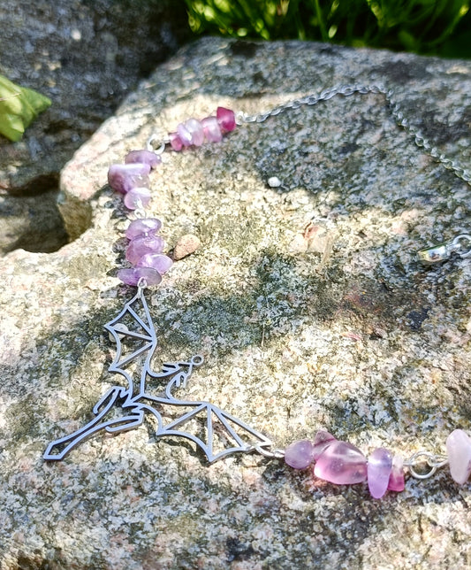 Amathyst Dragon Necklace