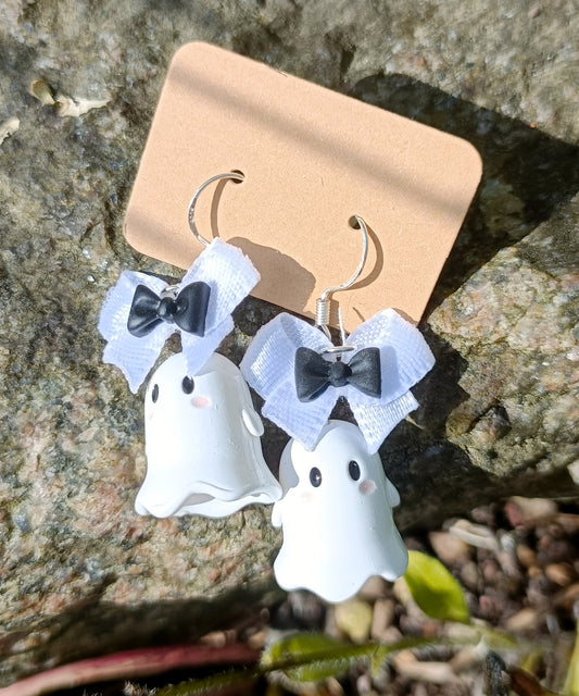 Ghost & Bow Earrings
