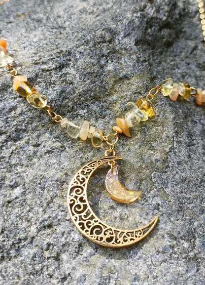 Crescent moon necklace