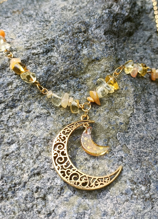 Crescent moon necklace