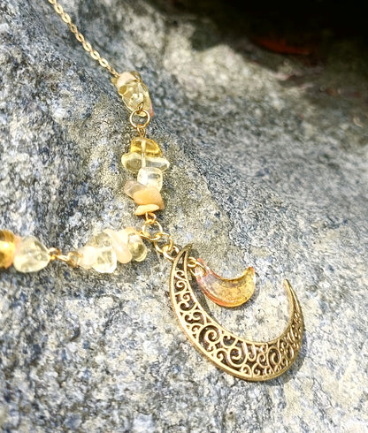 Crescent moon necklace