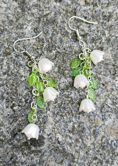 Falling flower earrings