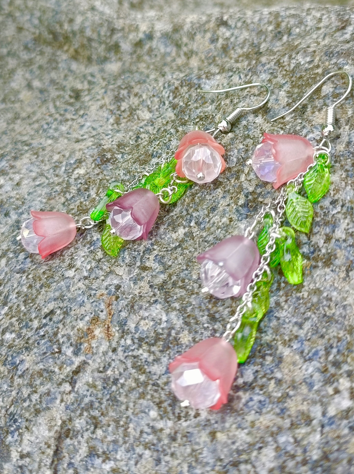 Falling flower earrings