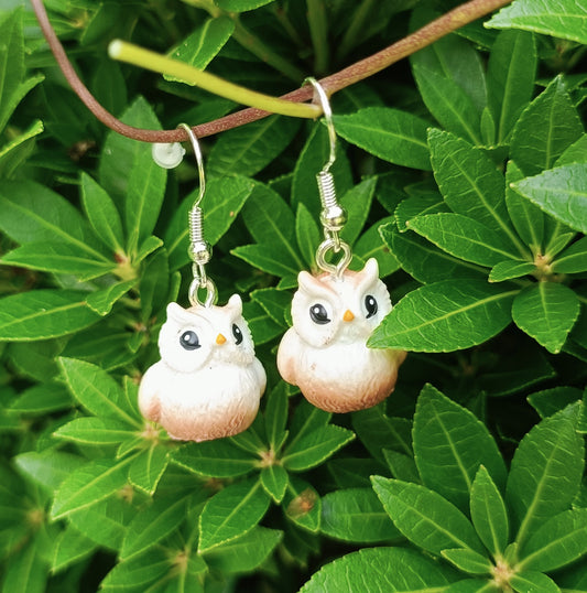 Tiny owl earrings