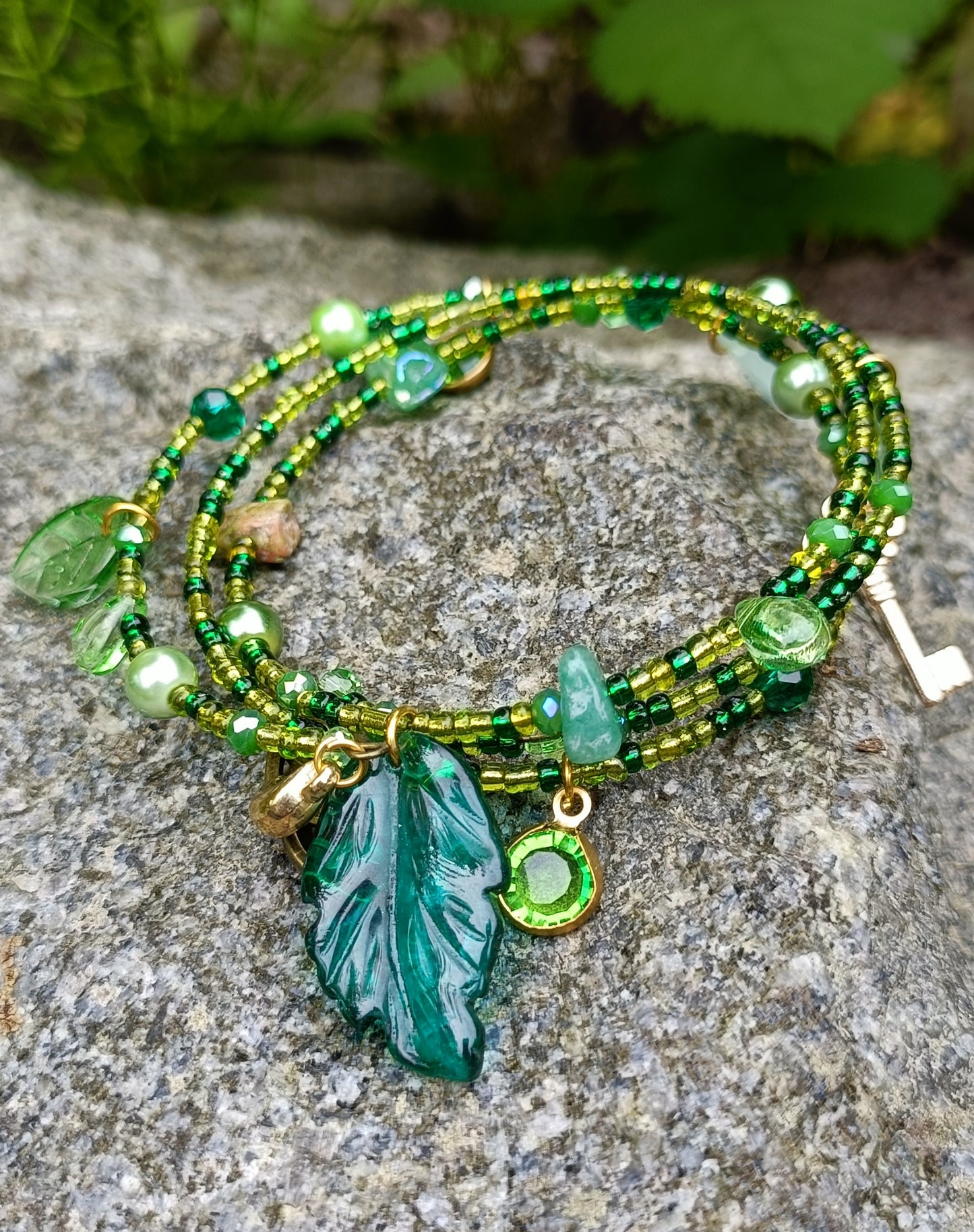Glass Charm Bracelet