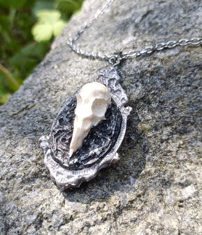 Raven Skull Pendant