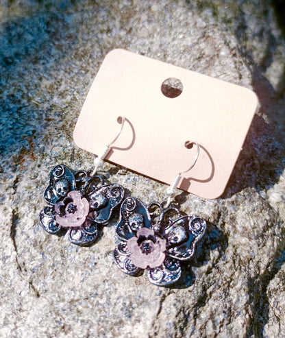 Skeletal Butterfly Earrings