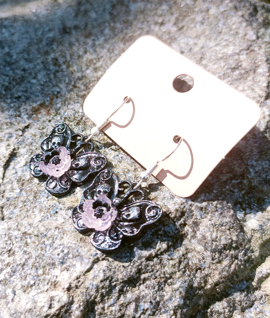Skeletal Butterfly Earrings