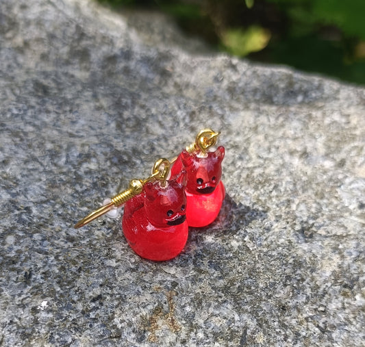 Devil Duck Earrings