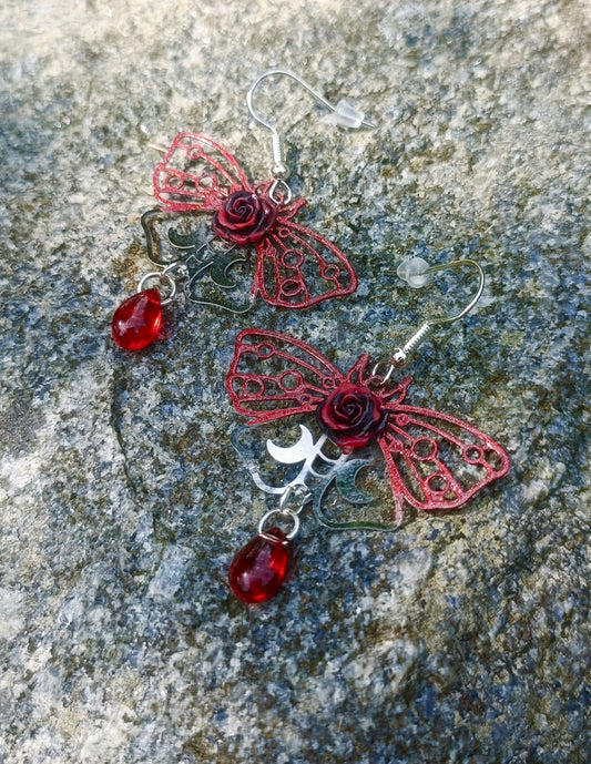 Moon Moth Earrings