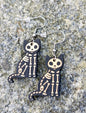 Skeleton Cat Earrings