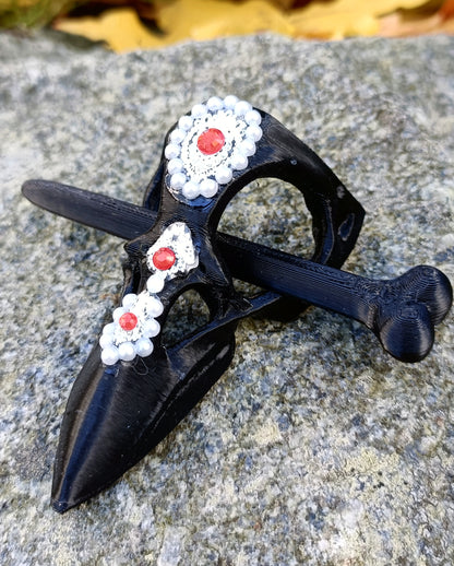 Raven Skull Hairpin