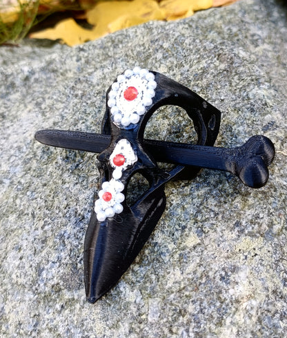 Raven Skull Hairpin