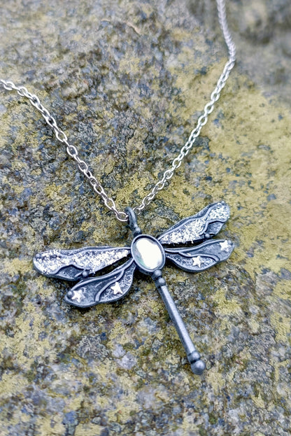 Starlight Dragonfly Pendant
