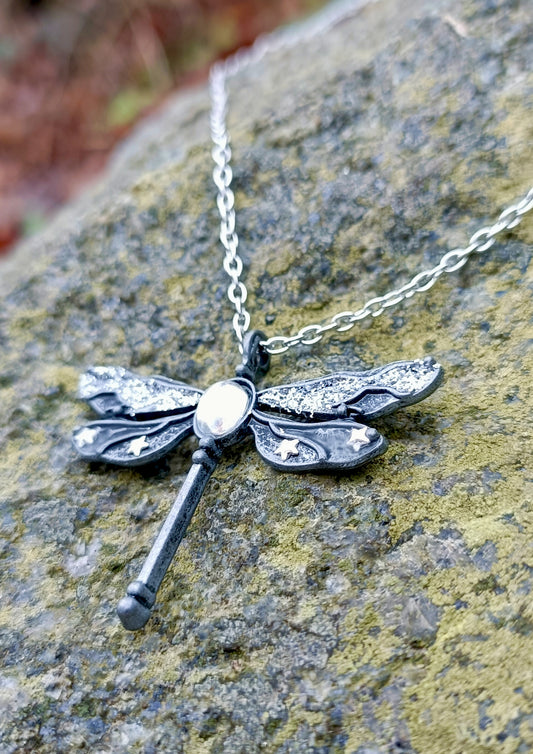 Starlight Dragonfly Pendant