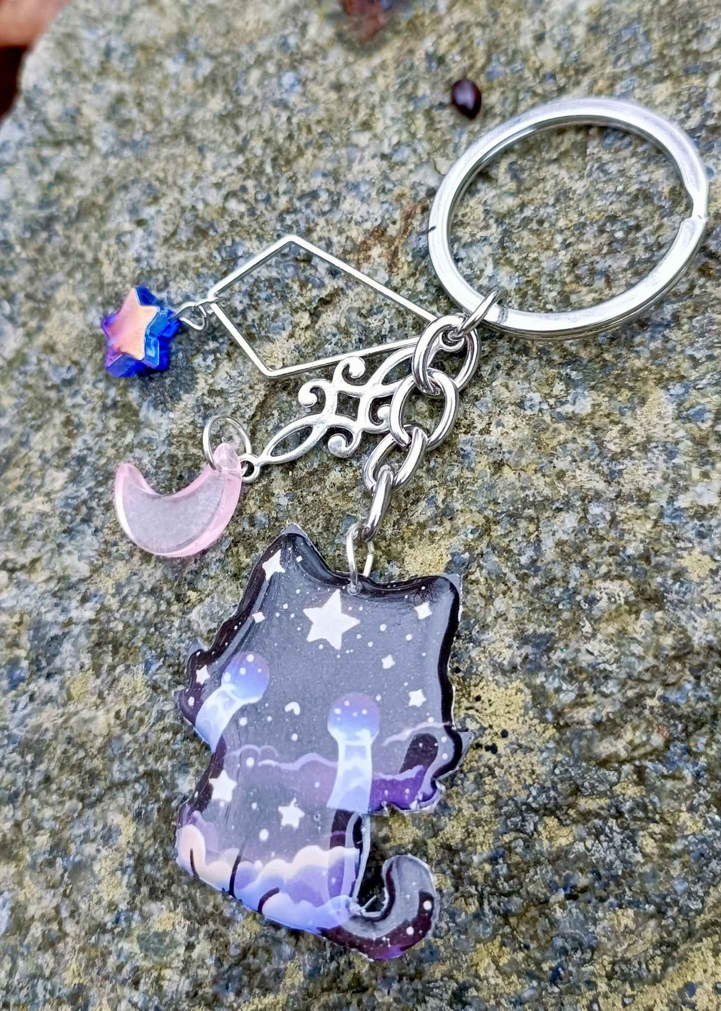 Celestial Kitty Keychains