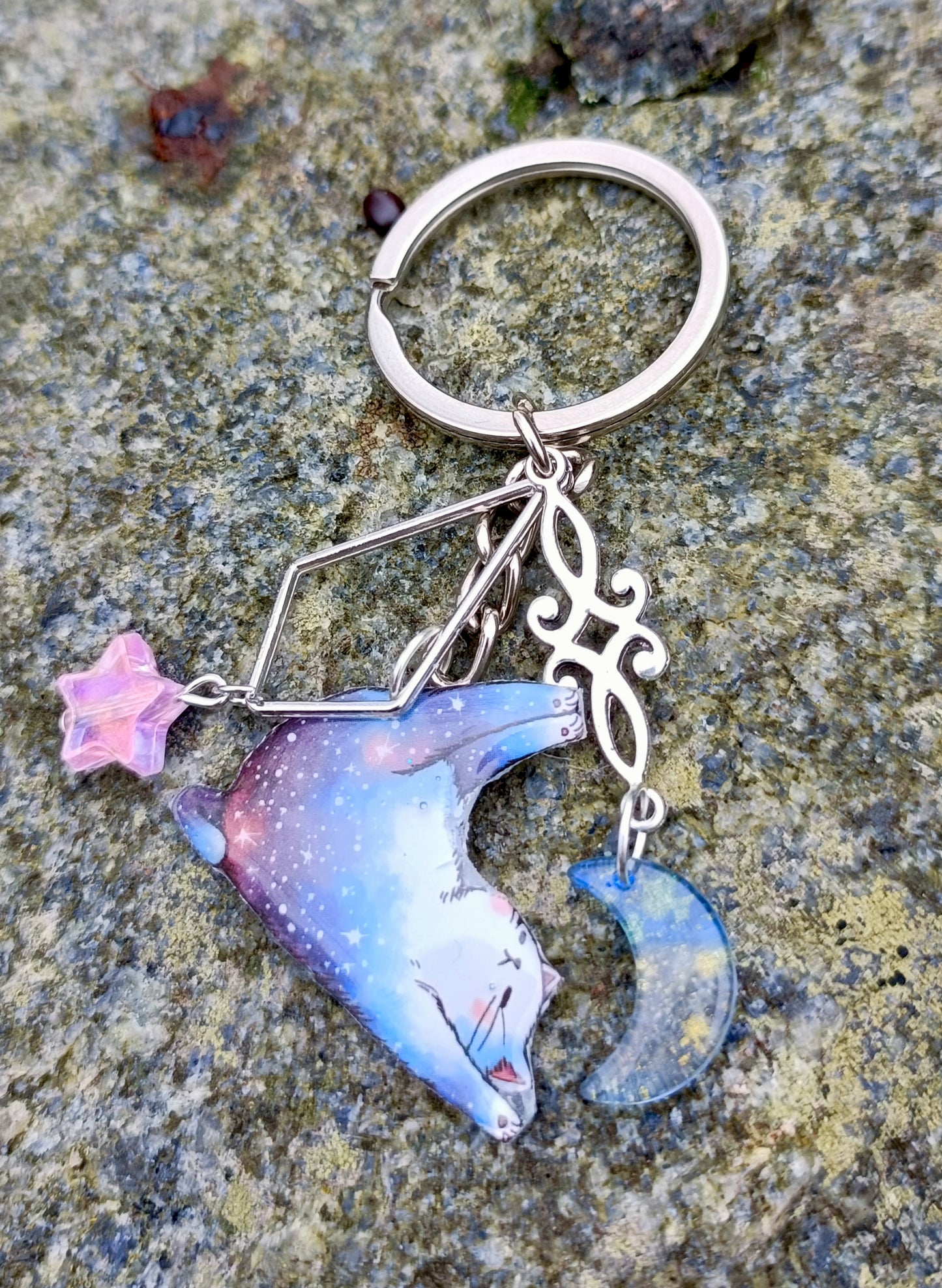 Celestial Kitty Keychains