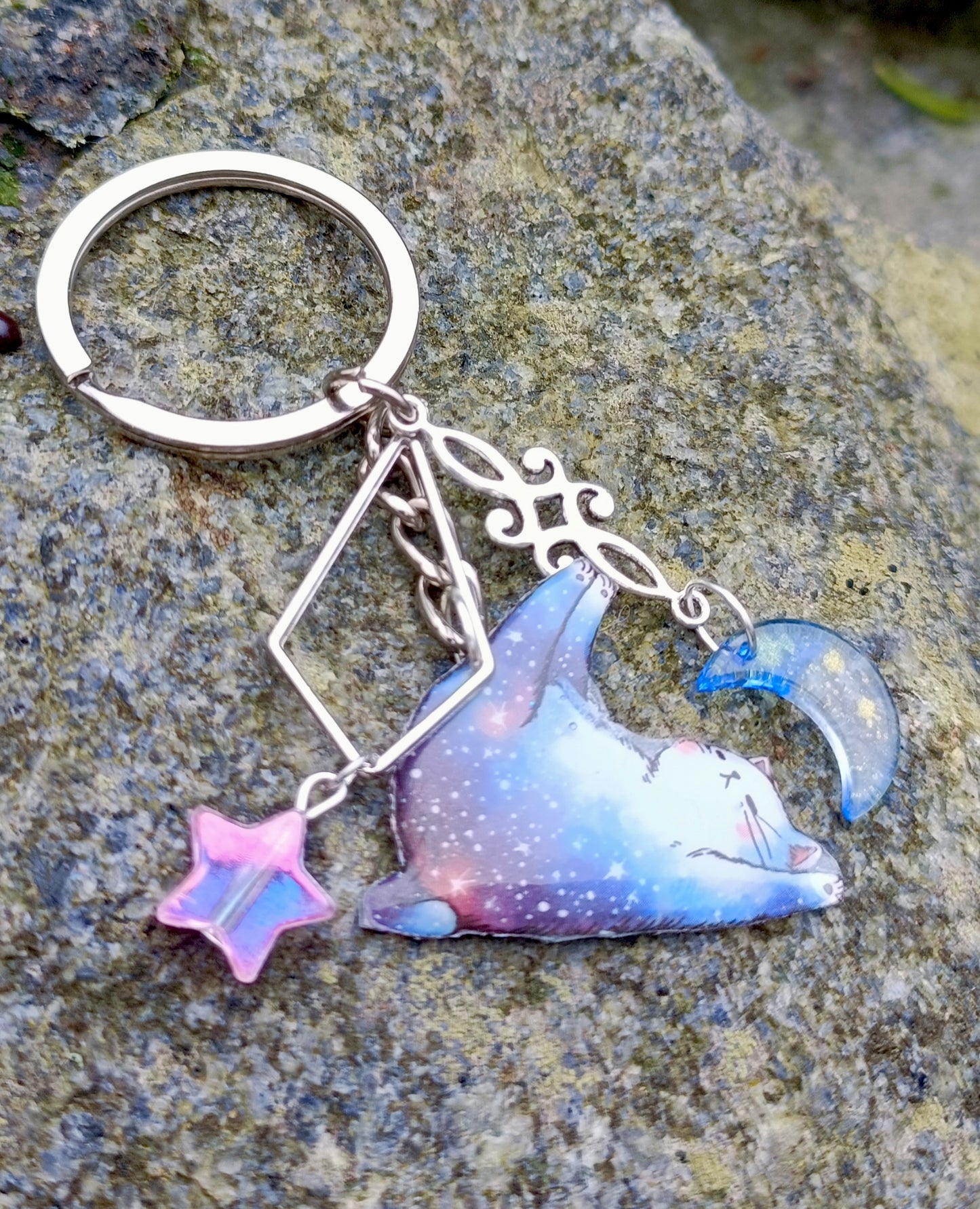 Celestial Kitty Keychains
