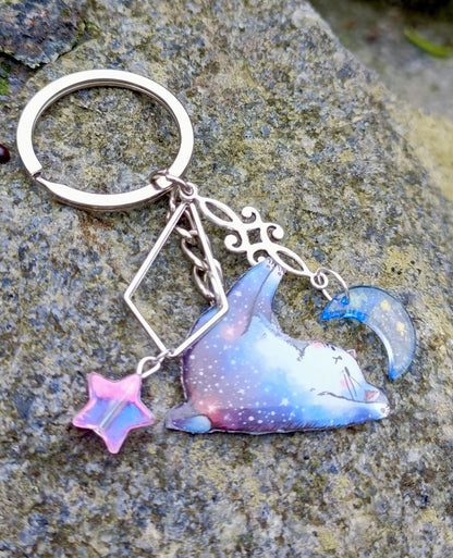 Celestial Kitty Keychains