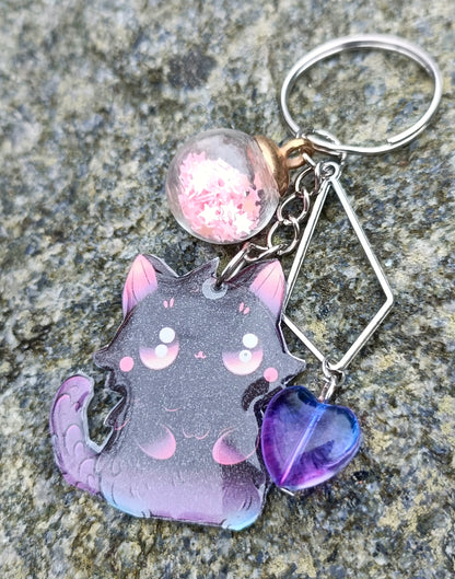 Celestial Kitty Keychains