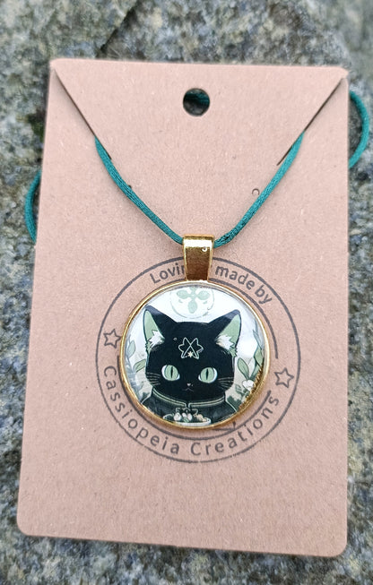 Cat Cabochon Pendants