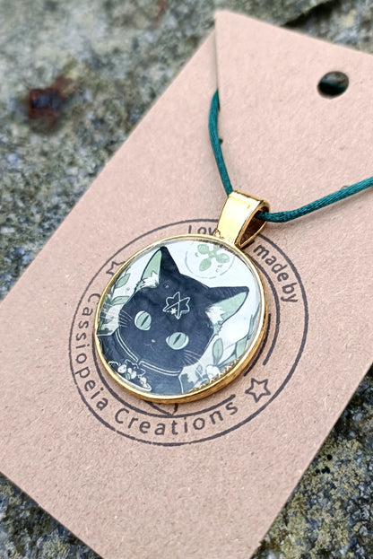 Cat Cabochon Pendants