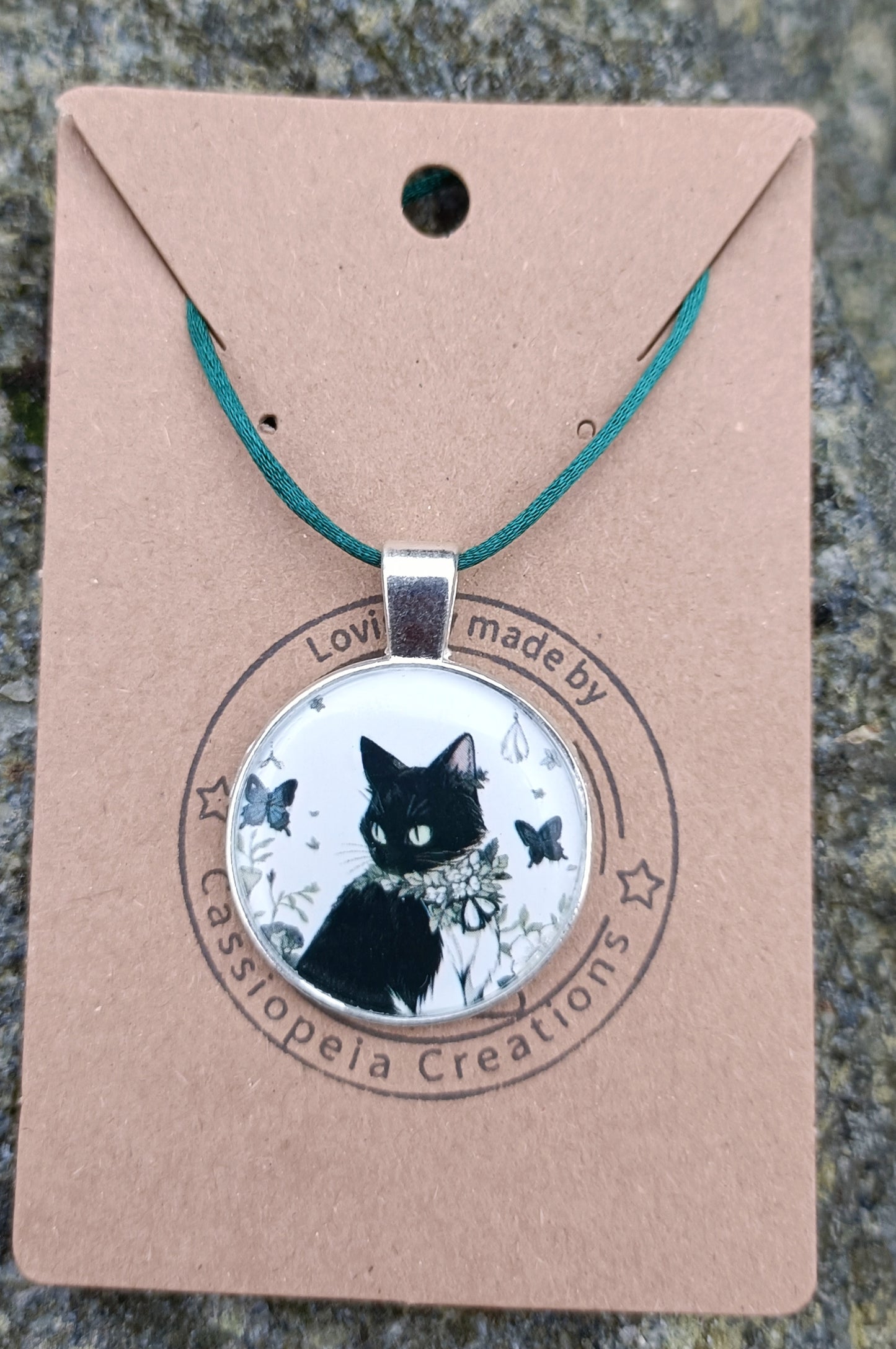 Cat Cabochon Pendants