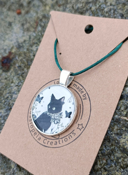 Cat Cabochon Pendants