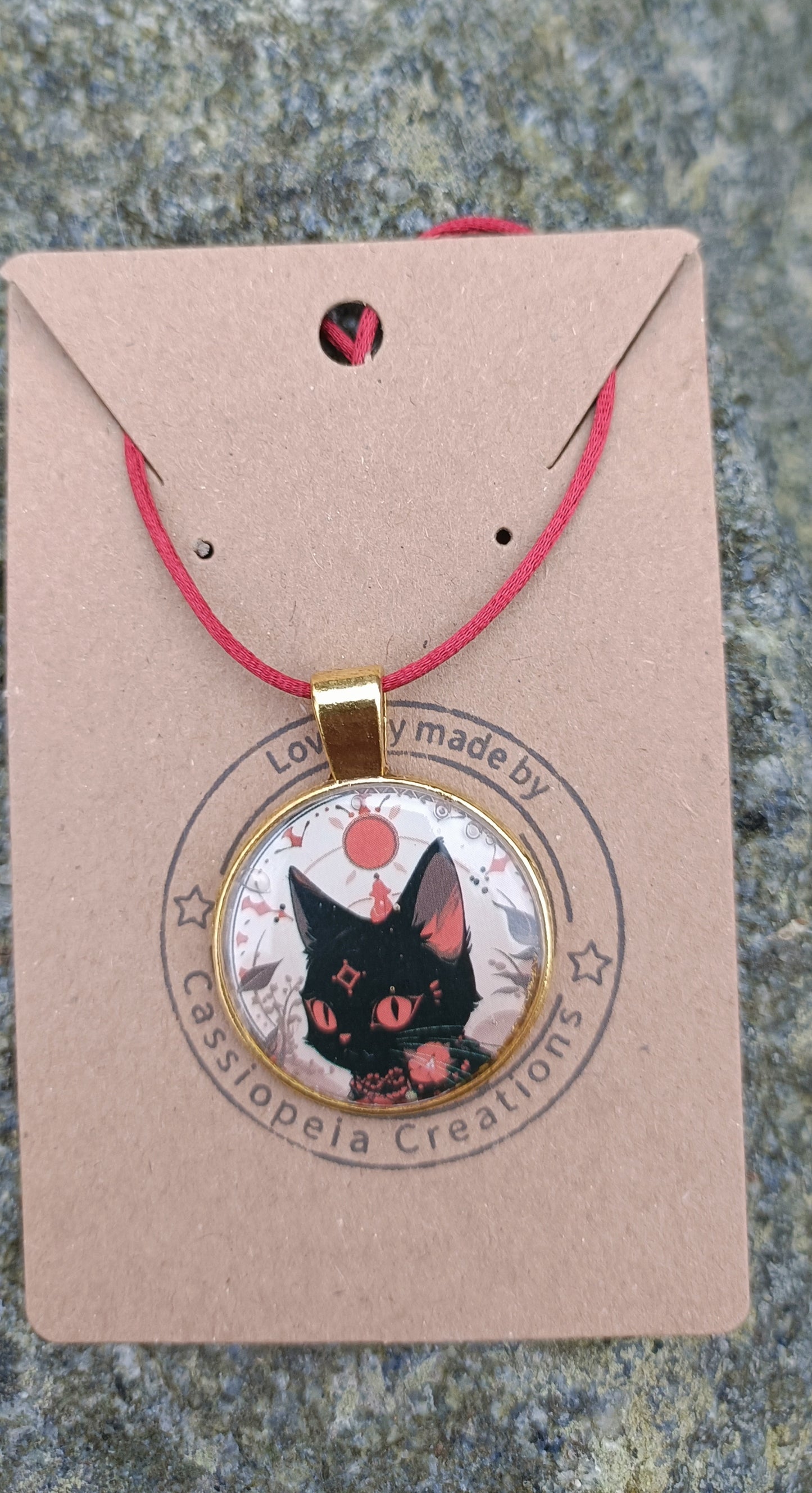 Cat Cabochon Pendants