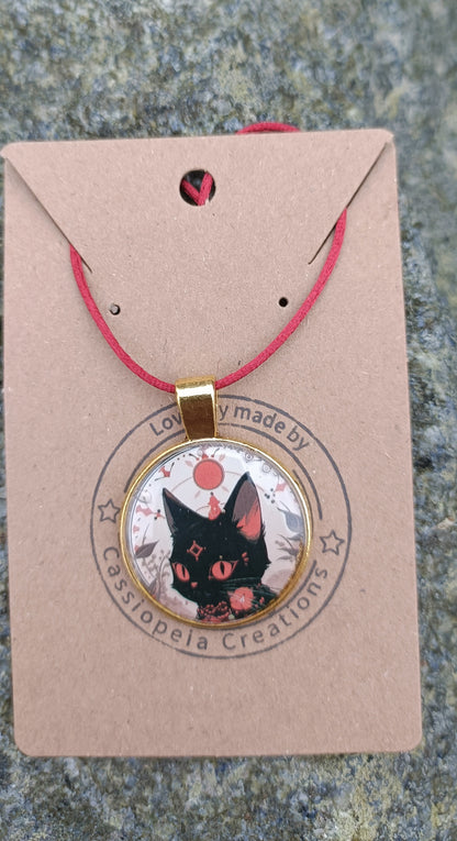 Cat Cabochon Pendants
