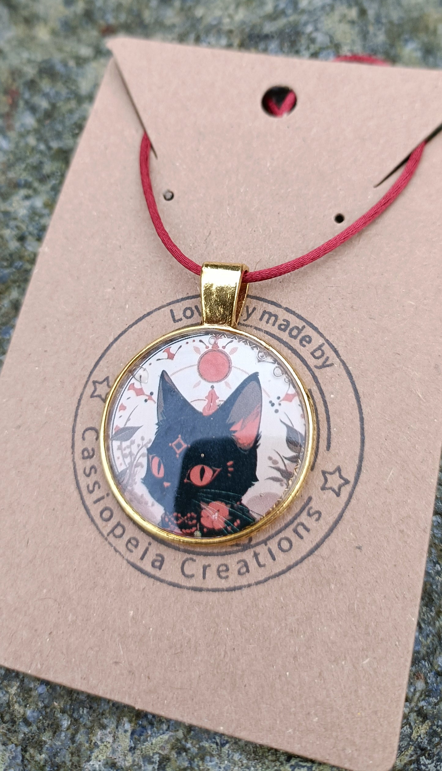 Cat Cabochon Pendants