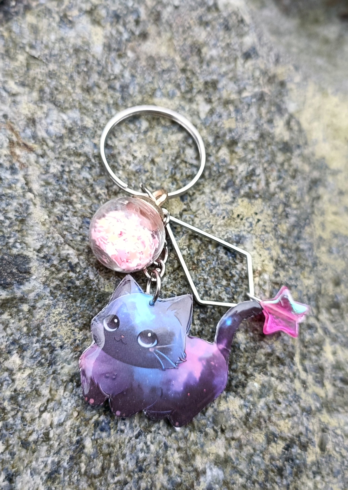 Celestial Kitty Keychains