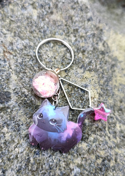 Celestial Kitty Keychains
