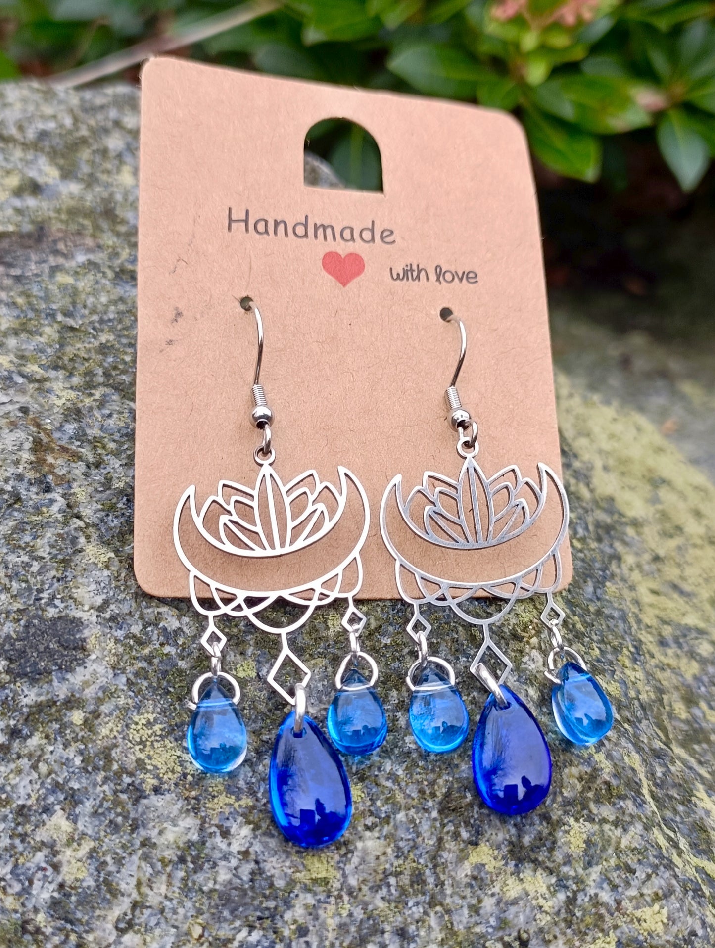 Lotusmoon & Glassdrop Earrings