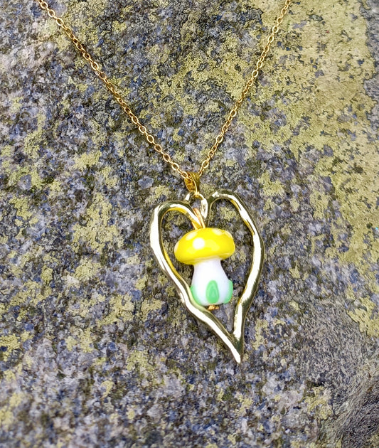 Glass Mushroom Pendant