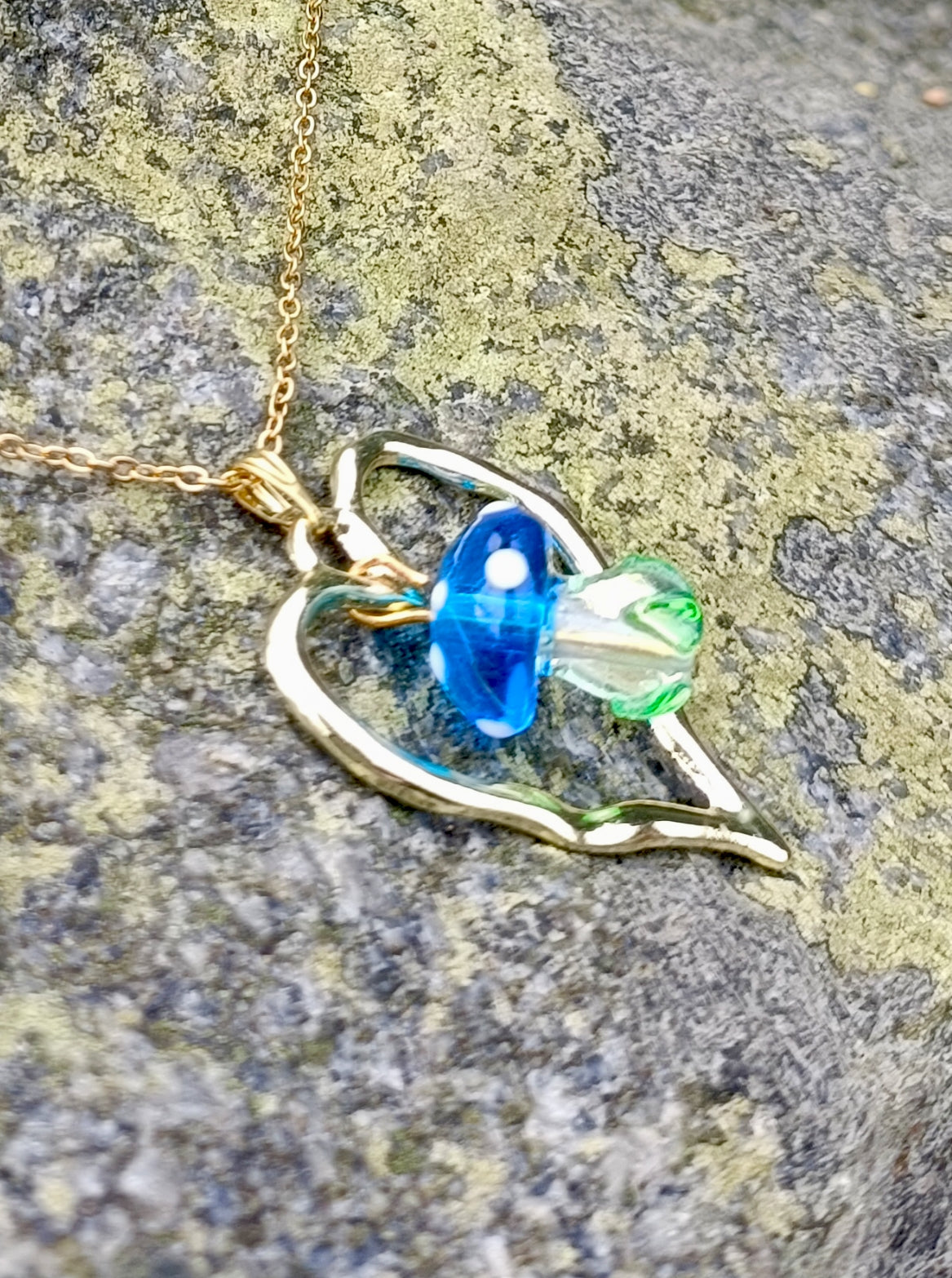 Glass Mushroom Pendant