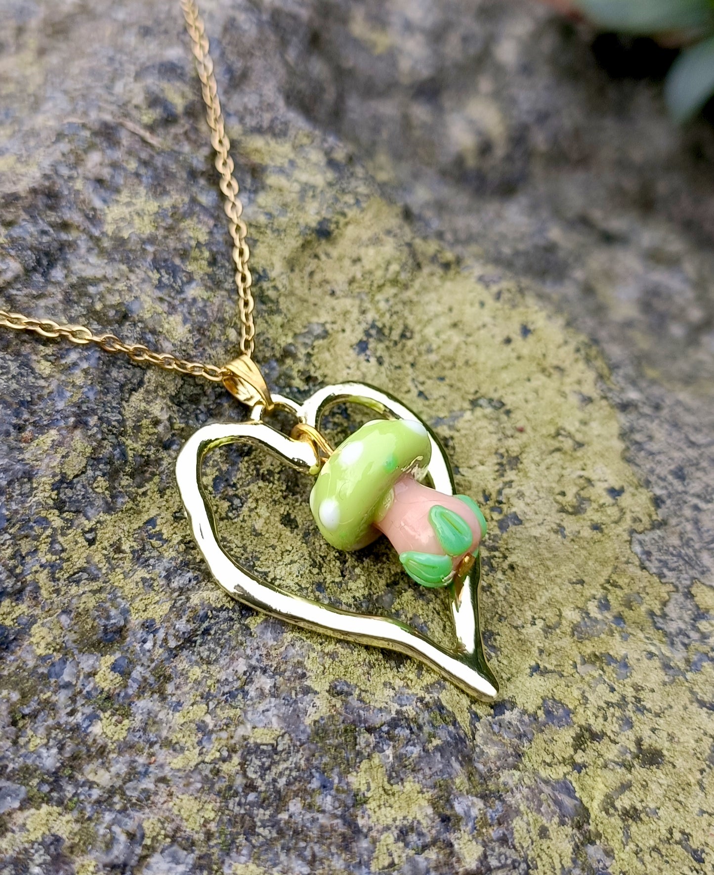 Glass Mushroom Pendant