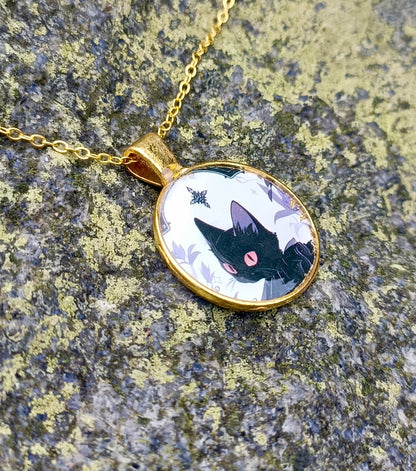 Cat Cabochon Pendants