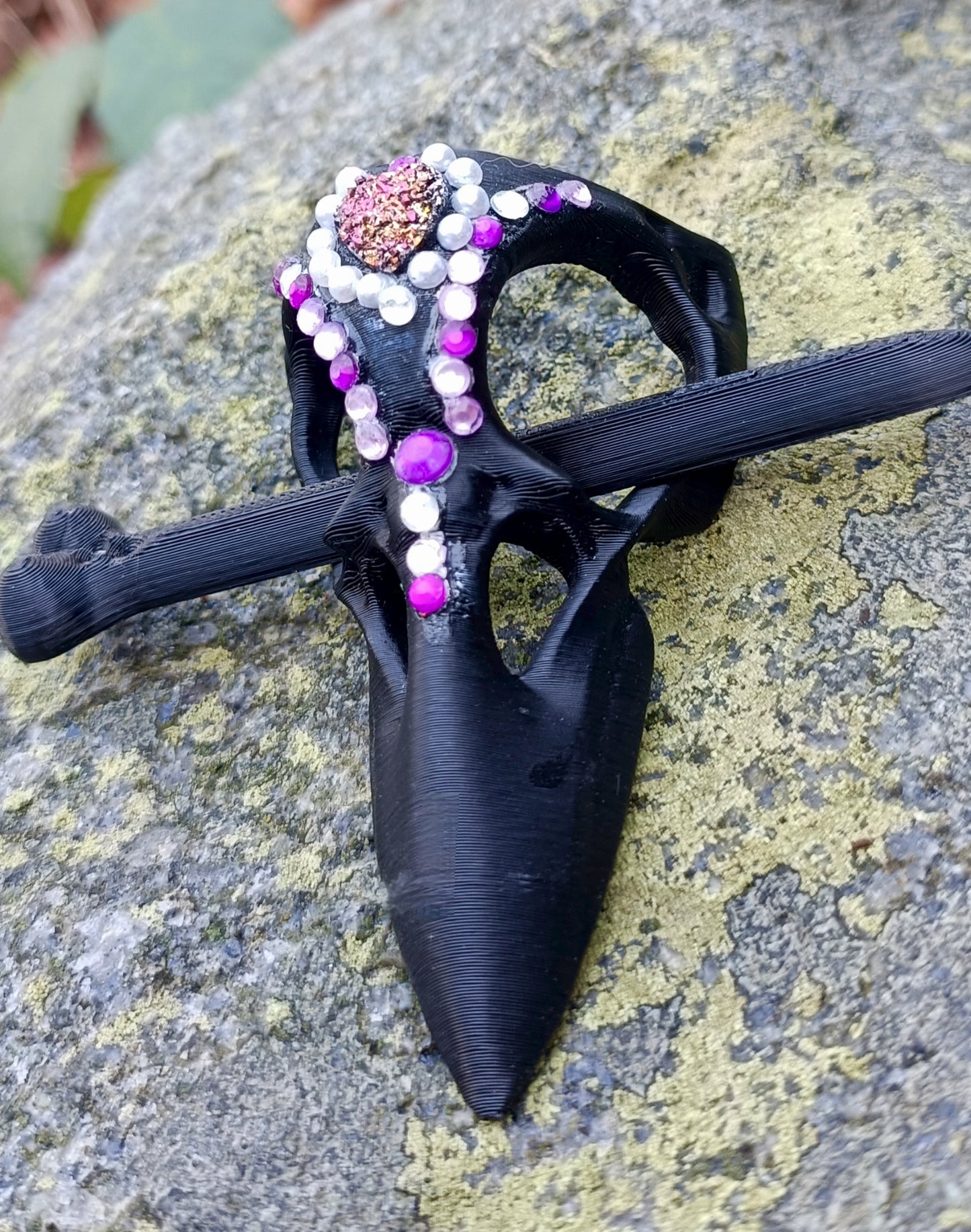 Raven Skull Hairpin