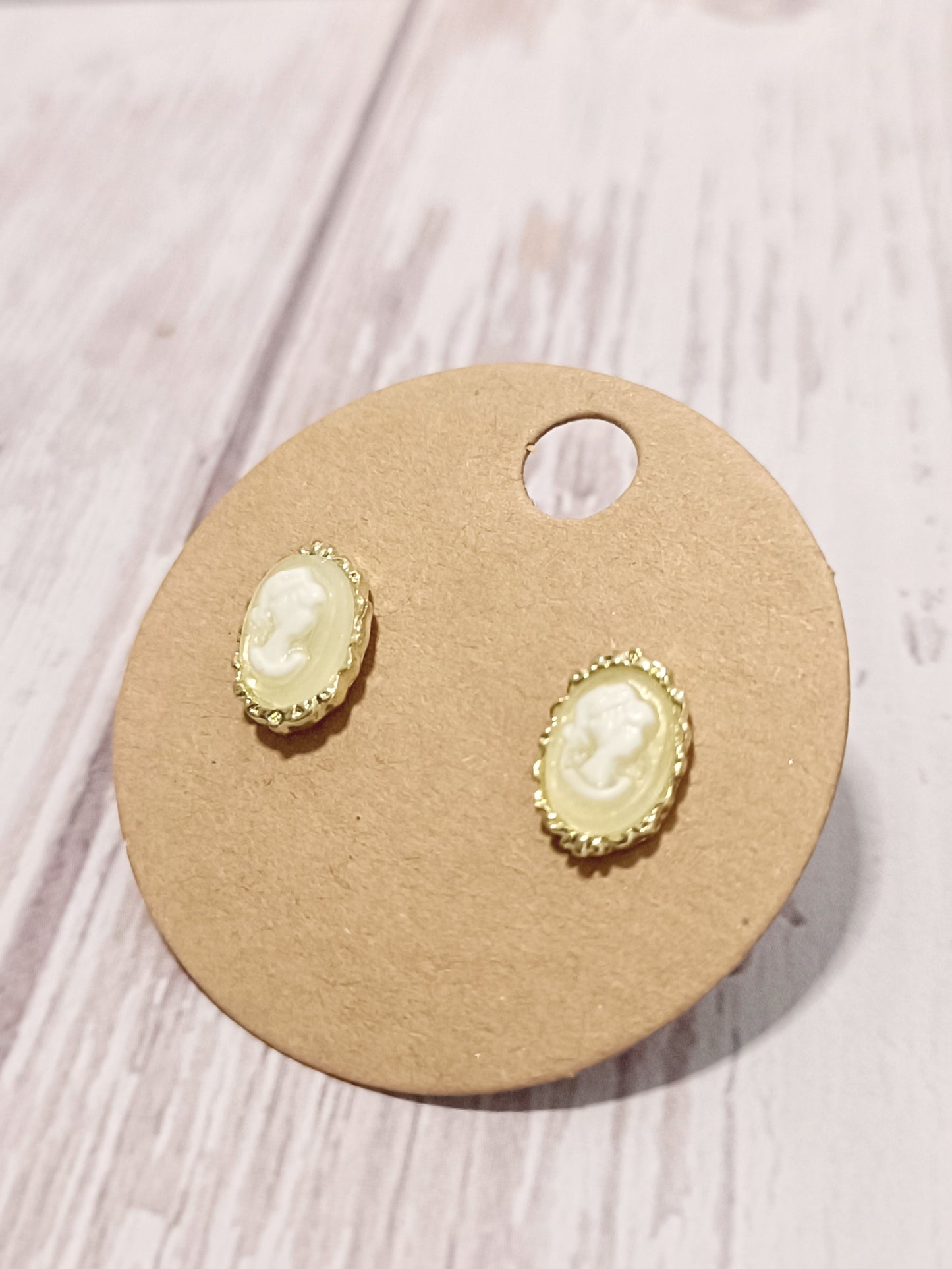 Tiny Victorian Portrait Earrings