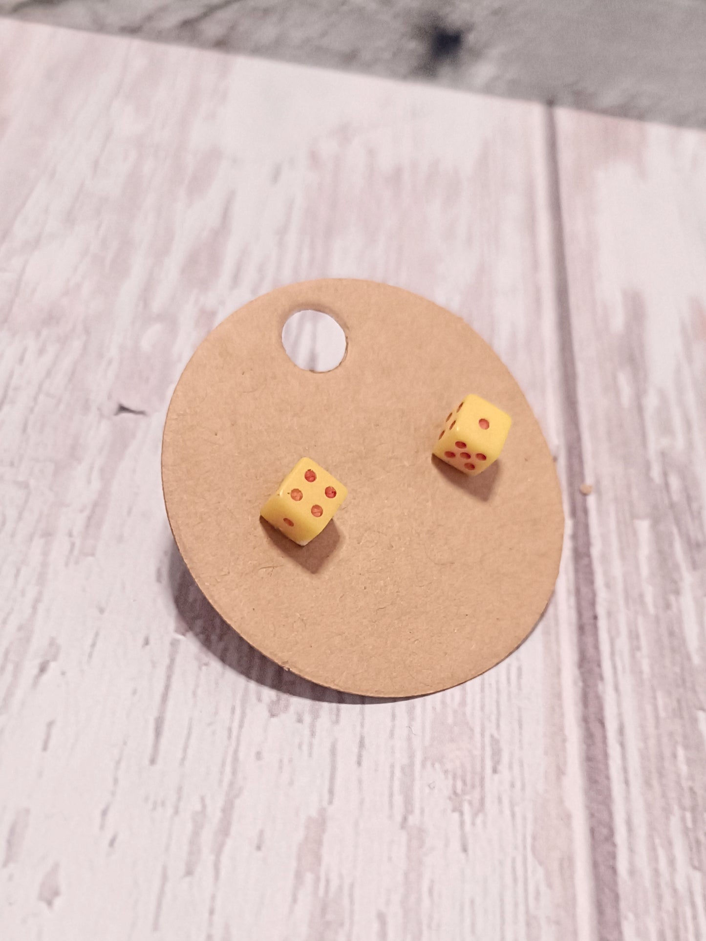 Tiny d6 Earrings