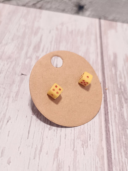 Tiny d6 Earrings