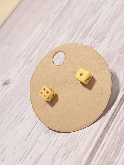 Tiny d6 Earrings