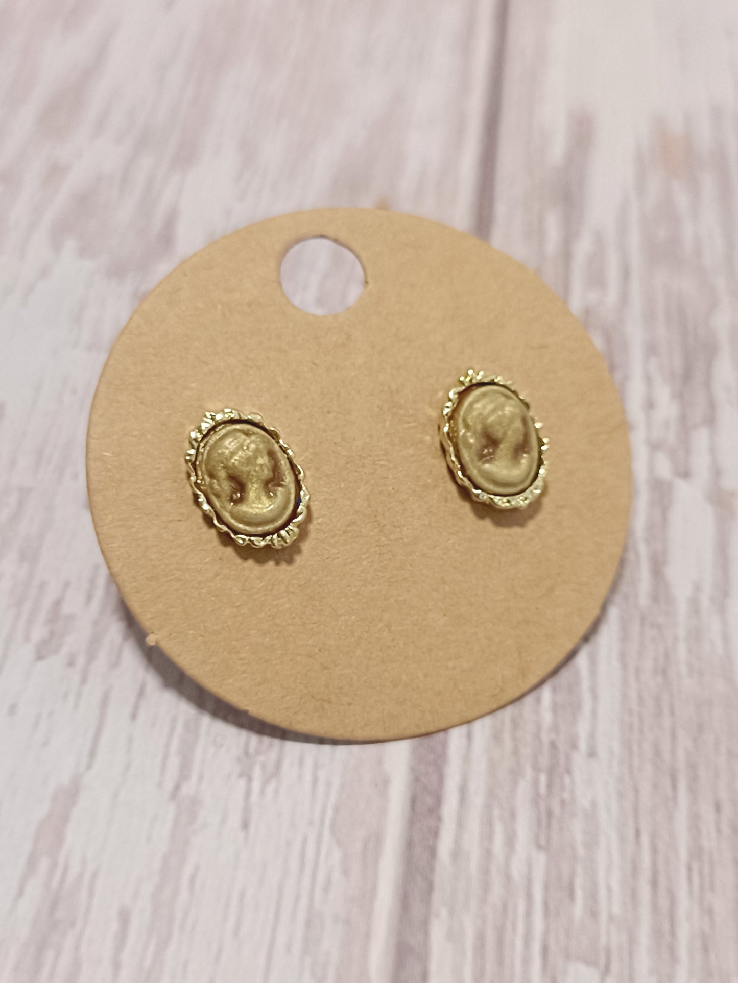 Tiny Victorian Portrait Earrings