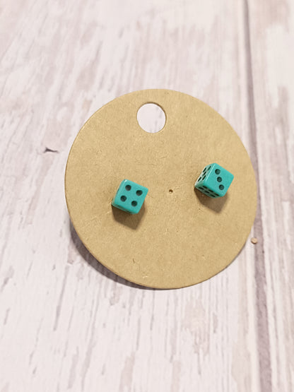 Tiny d6 Earrings