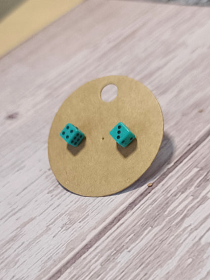 Tiny d6 Earrings